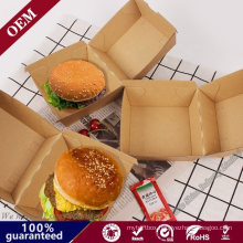 Eco Friendly Composable Kraft Paper Burger Hamburger Box